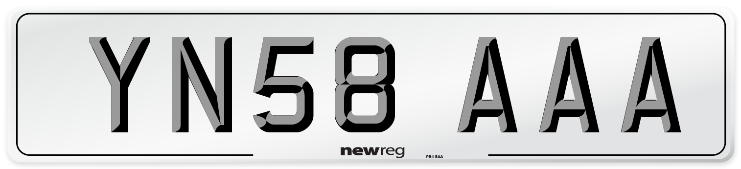 YN58 AAA Number Plate from New Reg
